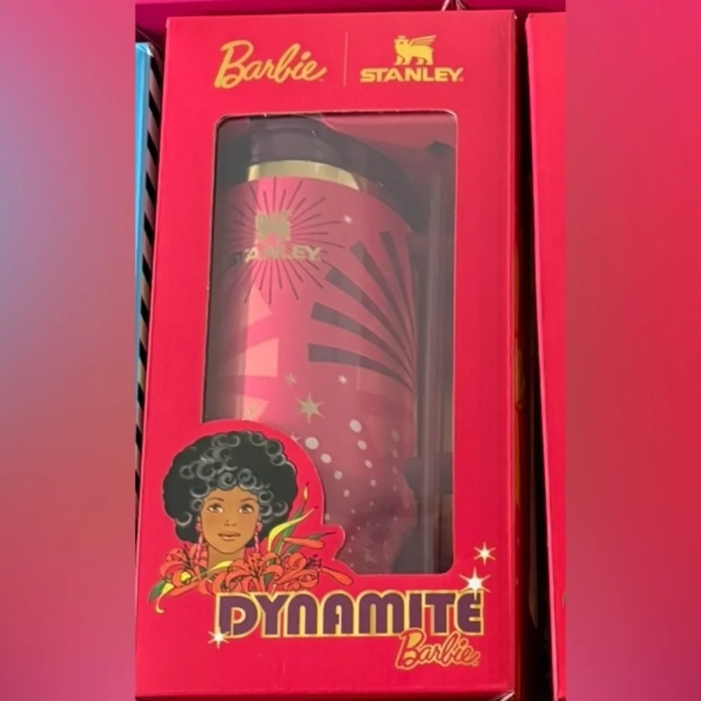 Stanley x Barbie 80s Dynamite tumbler cup quencher limited edition new in box - Picture 3 of 3